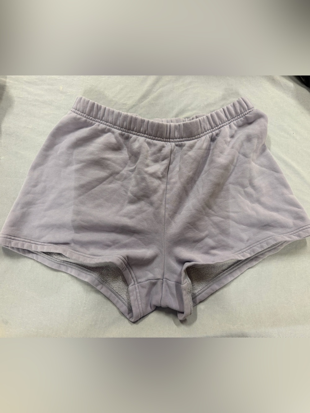 TNA cozy AF fleece light purple shorts